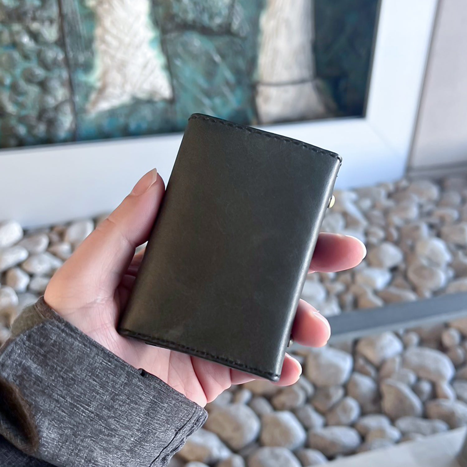 Genuine Leather Minimalist Wallet “ HIUCHIBAKO ” Ver. Maya