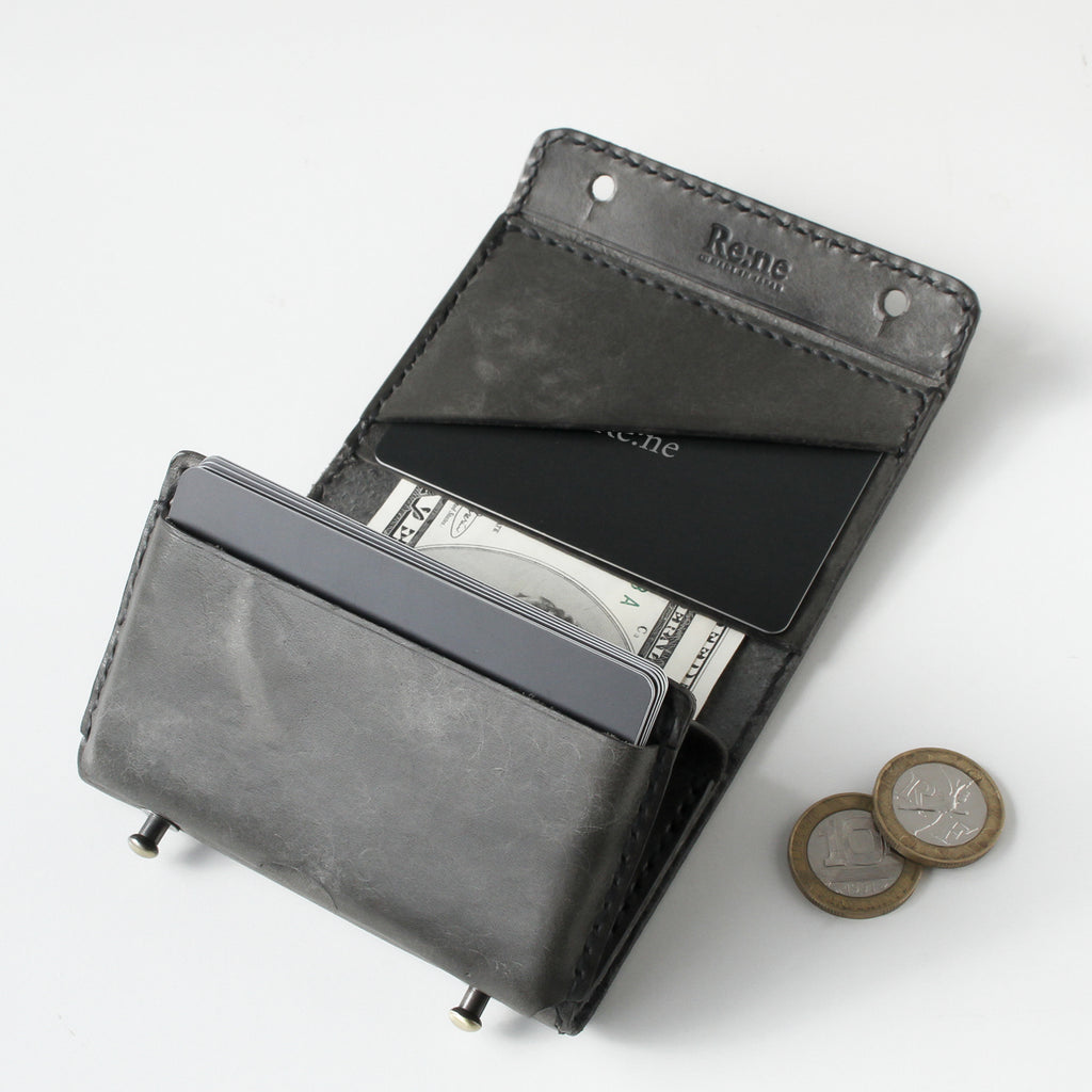 Genuine Leather Minimalist Wallet “ HIUCHIBAKO ” Ver. Maya