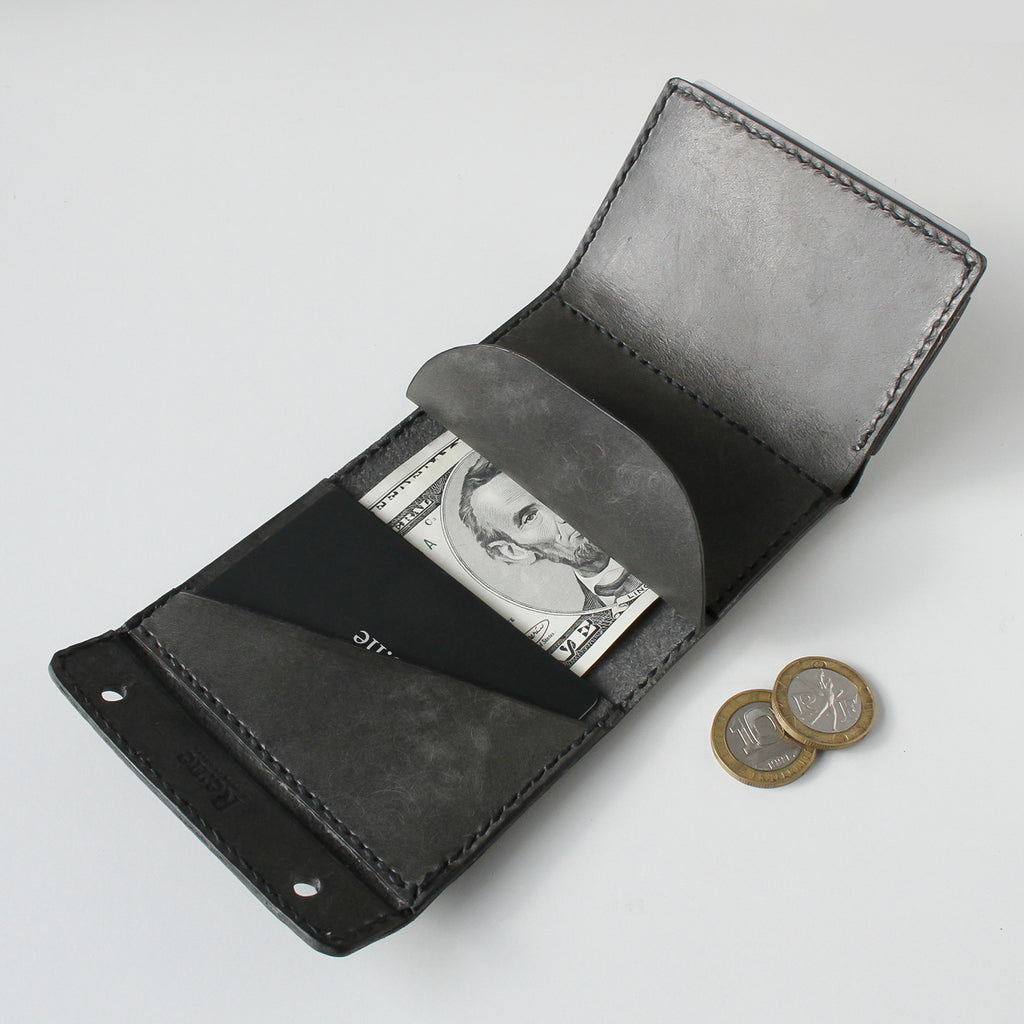 Genuine Leather Minimalist Wallet “ HIUCHIBAKO ” Ver. Maya