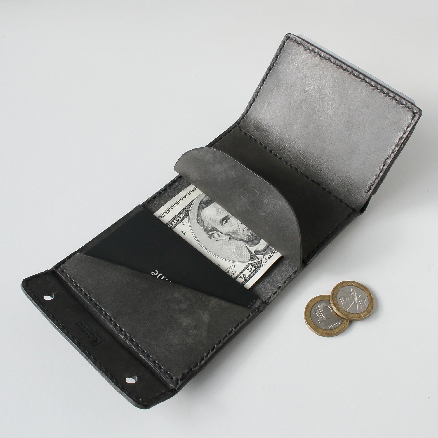 Genuine Leather Minimalist Wallet “ HIUCHIBAKO ” Ver. Maya